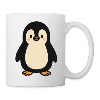 Kleiner Pinguin - Tasse - Weiß - Rechts