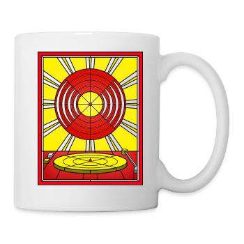 Stained Glass Vinyl Album and Turntable - Mug - white - Right