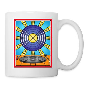 Stained Glass Vinyl Album and Turntable - Mug - white - Right