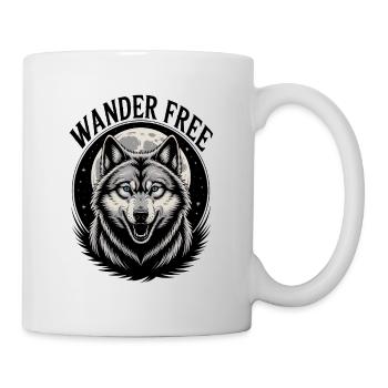 Wolf with the Moon - Mug - white - Right