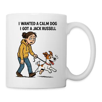 J’ai un Jack Russell - Design de bande dessinée drôle - Mug blanc - blanc - Droite