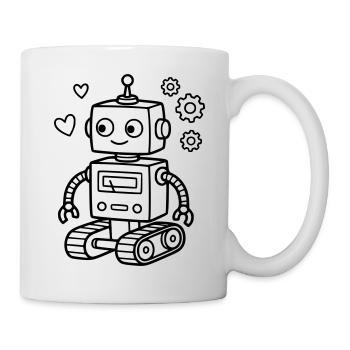 Bébé Nerd d’anniversaire des enfants Robot Jouet - Mug blanc - blanc - Droite