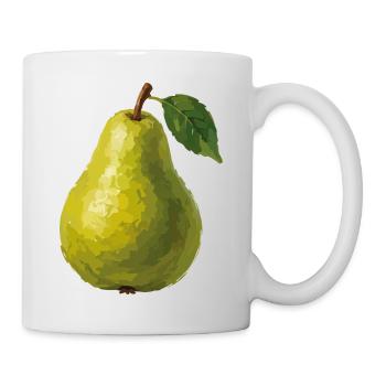 Illustration de la poire jaune - Mug blanc - blanc - Droite