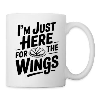 Je suis juste là pour les ailes - Mug blanc - blanc - Droite