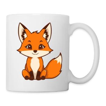 Niedlicher Fuchs Geschenk Naturliebhaber Wanderer - Tasse - Weiß - Rechts