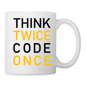 Think Twice Code Once Programmer - Mug - white - Right