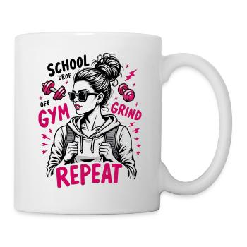 Gym Grind Répété Fitness Sport Fitness Fitnessstudio - Mug blanc - blanc - Droite