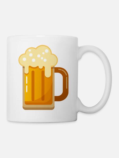 Bierkrug - Tasse - Weiß
