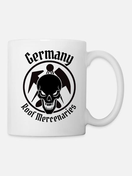 Roofer Elite - Germany Roof Mercenaries Skull - Mug - white