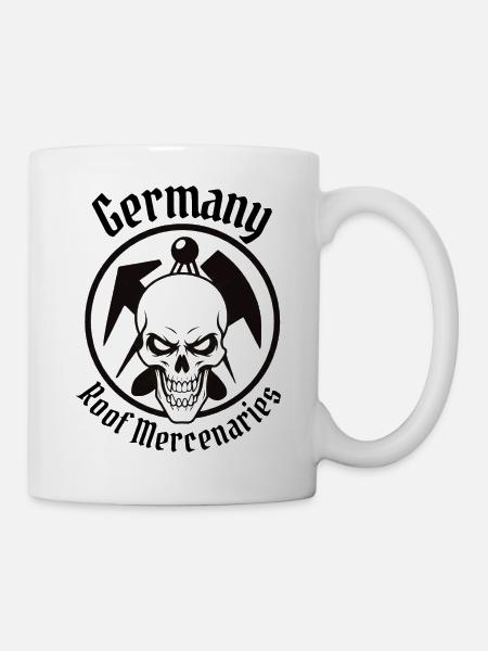Roofer Elite - Germany Roof Mercenaries Skull - Mug - white