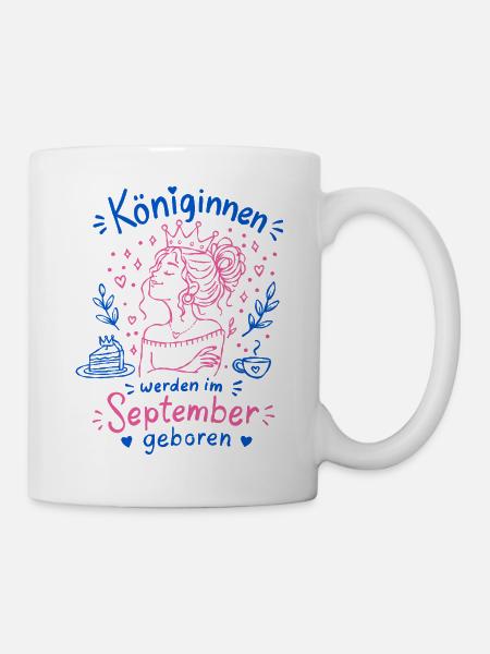 Queens Born in September Doodle - Mug - white