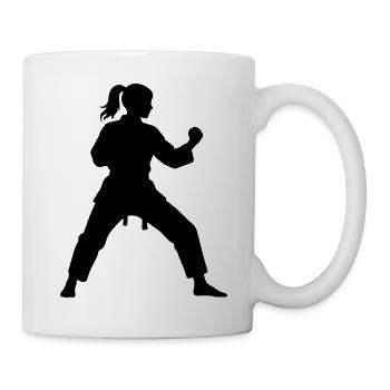 karate_woman - Tasse - Weiß - Rechts