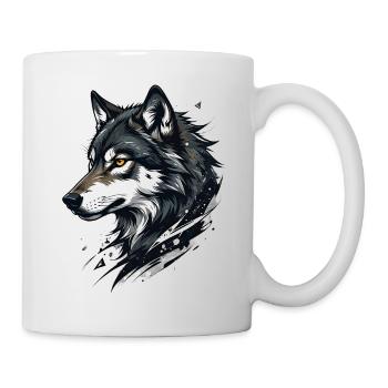 Wolfsblick Graphique - Mug blanc - blanc - Droite