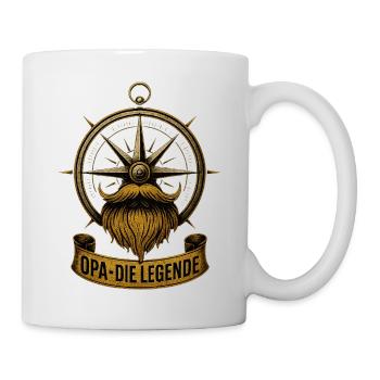 Opa Die Legende Kompass - Tasse - Weiß - Rechts