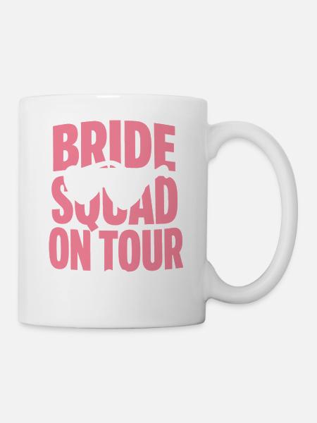 Bride Squad on Tour Herzbrille - Tasse - Weiß