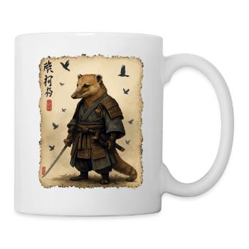 Meerkat Samurai: Shadow Katana - Mug - white - Right