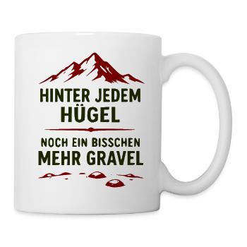 Gravel Bergpfad Motivationszitat - Tasse - Weiß - Rechts