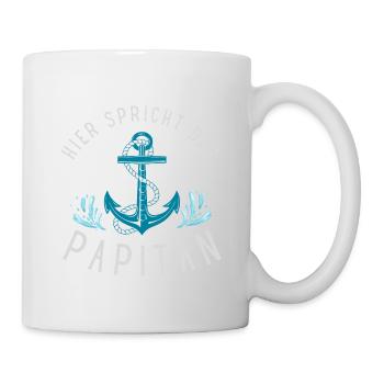 Anker & Wellen Papitän  - Tasse - Weiß - Rechts