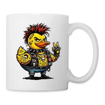 Male Punk Rubber Duck with Mohawk - Mug - white - Right