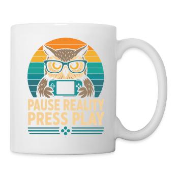 Break Reality Press Play Gamer Owl - Mug - white - Right