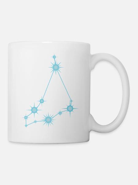 Steinbockstern Sternbild Tierkreiszeichen Blau - Tasse - Weiß