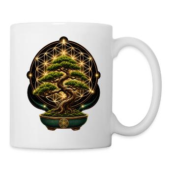 Bonsaï Plante de Vie Fleur de Vie - Mug blanc - blanc - Droite