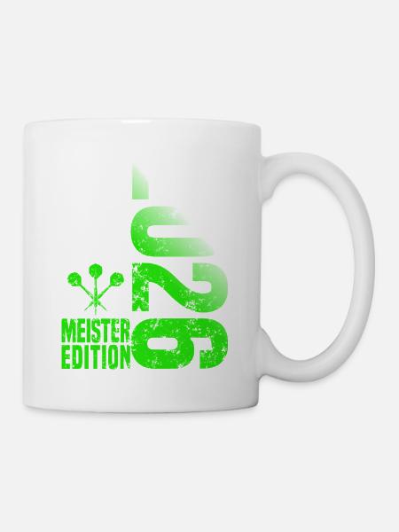 Darts Meister 2026 Kreisliga shirt grün weiß - Tasse - Weiß
