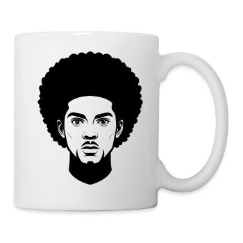 Homme afro - Mug blanc - blanc - Droite
