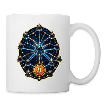 Réseau de cartes stellaires de nœuds de routage - Mug blanc - blanc - Droite