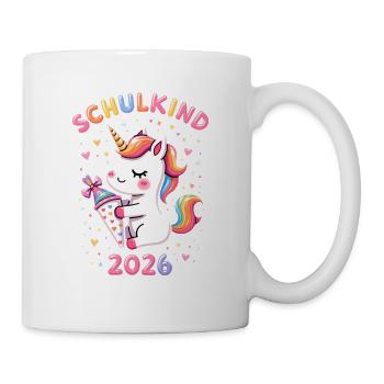 Schulkind 2026 Einschulung 2026 Schulanfang - Tasse - Weiß - Rechts