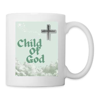 Kind Gottes Kreuz Wolkenkunst - Tasse - Weiß - Rechts