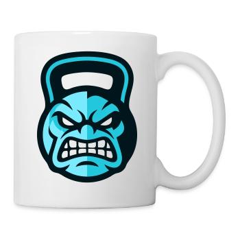 Workout Kettlebell Logo - Mug - white - Right