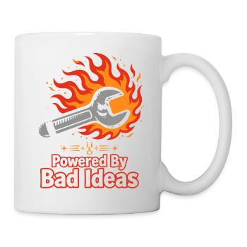 Propulsé par une clé à moindre de mauvaises idées - Mug blanc - blanc - Droite