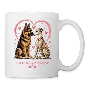 2 Herzen Eine Seele - Tasse - Weiß - Rechts