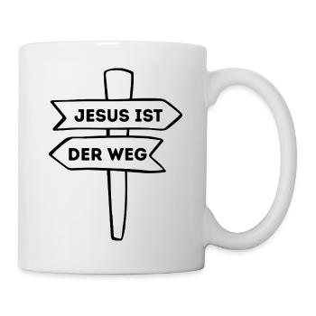 Jesus ist der Weg – Christliches Design - Tasse - Weiß - Rechts