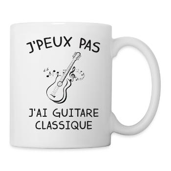 J Peux Pas J Ai Guitare Classique T-Shirt Cadea... - Mug blanc - blanc - Droite