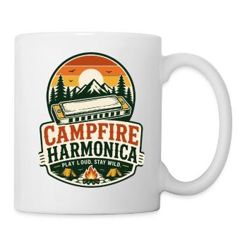 Instrument: Harmonica, Campfire-Music, Harmonica - Mug - white - Right