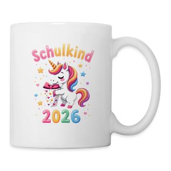 Schulkind 2026 Einschulung 2026 Schulanfang - Tasse - Weiß - Rechts