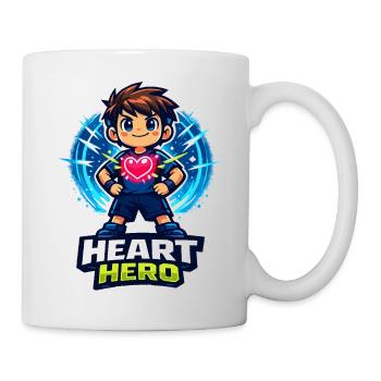 Heldin bzw. Held aller Herzen - Tasse - Weiß - Rechts