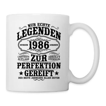 1986 Jahrgang Vintage Geburtstag Geschenk Retro - Tasse - Weiß - Rechts