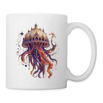 Kosmische Kathedral-Qualle - Tasse - Weiß - Rechts