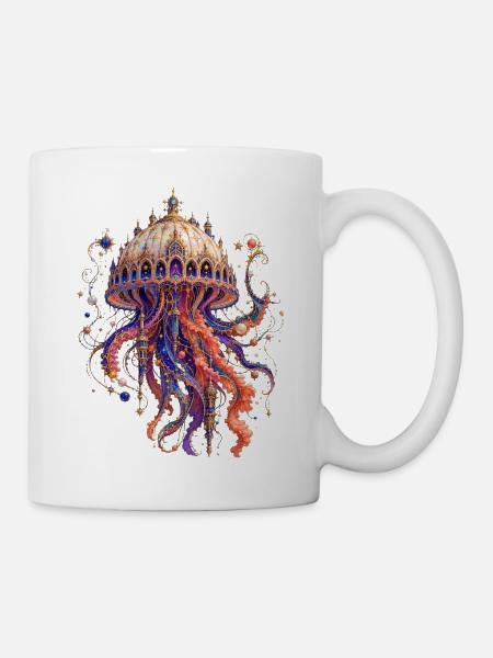 Cosmic Cathedral Jellyfish - Mug - white