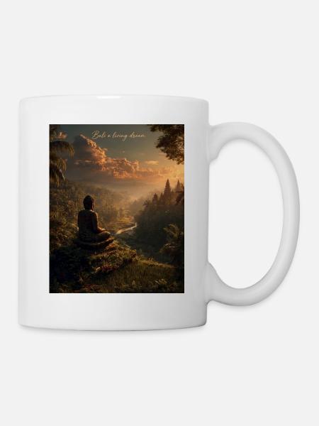 Bali Silence in the evening light - Mug - white