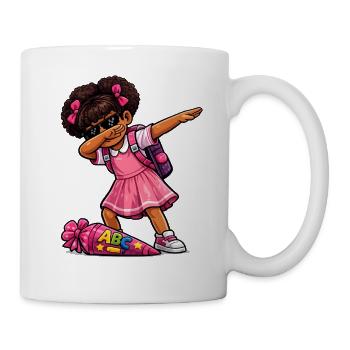 Dabbing ABC-Schützin Afro - Tasse - Weiß - Rechts
