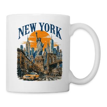 Vintage USA New York City Skyline NEW-YORK - Mug - white - Right