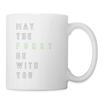 May the Forst be with you - (linksbündig) - Tasse - Weiß - Rechts