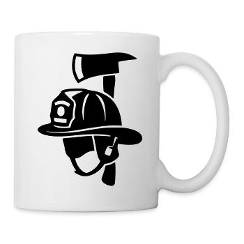 Frontal Feuerwehrhelm Logo - Tasse - Weiß - Rechts