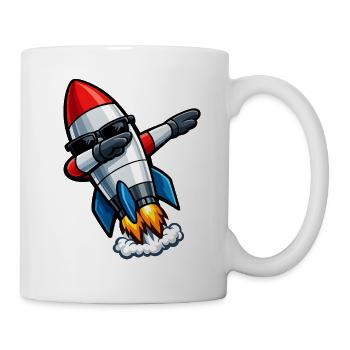 Dabbing Rakete - Tasse - Weiß - Rechts