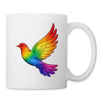 Friedenstaube Frieden - Tasse - Weiß - Rechts