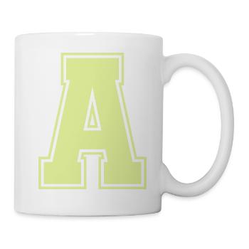 A_Buchstabe- - Tasse - Weiß - Rechts